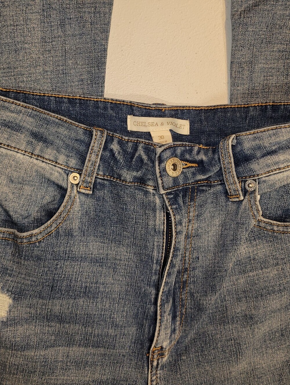 Chelsea & Violet, Women's Light Blue Distressed Jeans, 30 - Picture 2 of 10